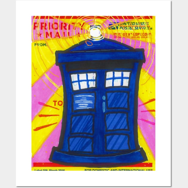 Squishy Police Box slap Wall Art by Phosfate